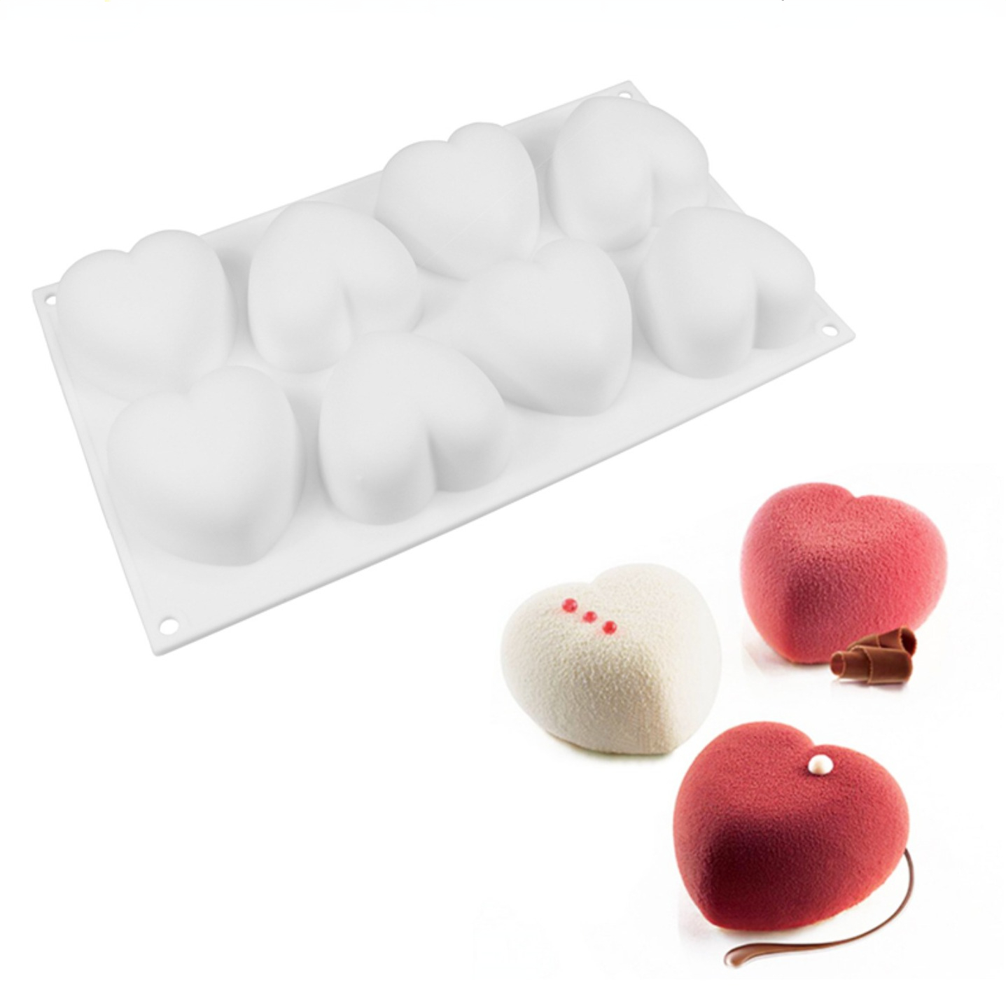 Soap Making Kit For Beginners - الحب القلب سيليكون قالب الصابون اليدوية