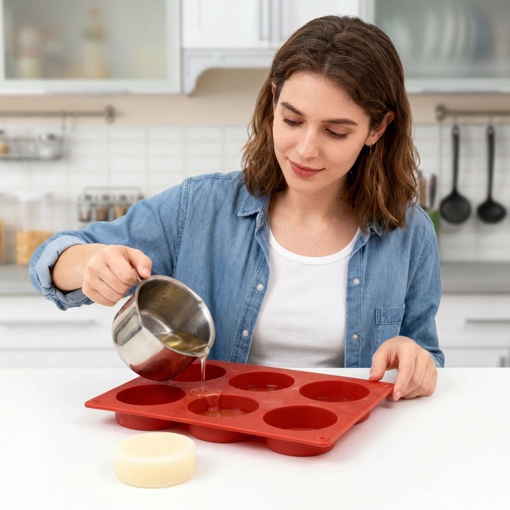 قالب صابون سيليكون دائري، أداة - مراجعة Soap Making Instructions وسعره
